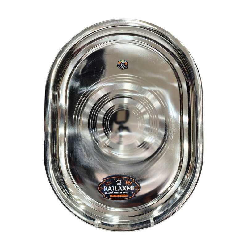 Premium Medium Size Oval Stainless Steel Serving Tray