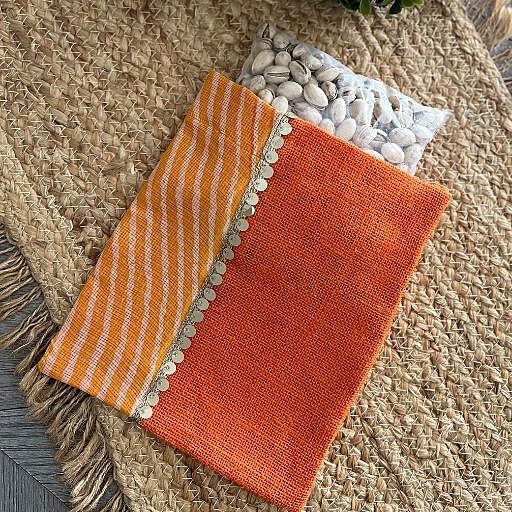 ORANGE LEHRIYA JUTE BATWA