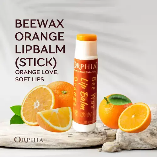 BEEWAX ORNAGE LIPBALM - STICK