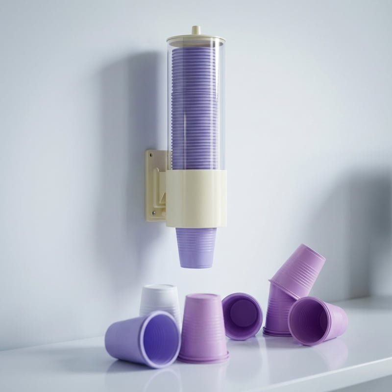 Oro Drinking Cup Dispenser – Wall Mounted Disposable Cup Holder