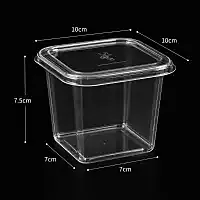 PVC Square Dessert Tub 400ml