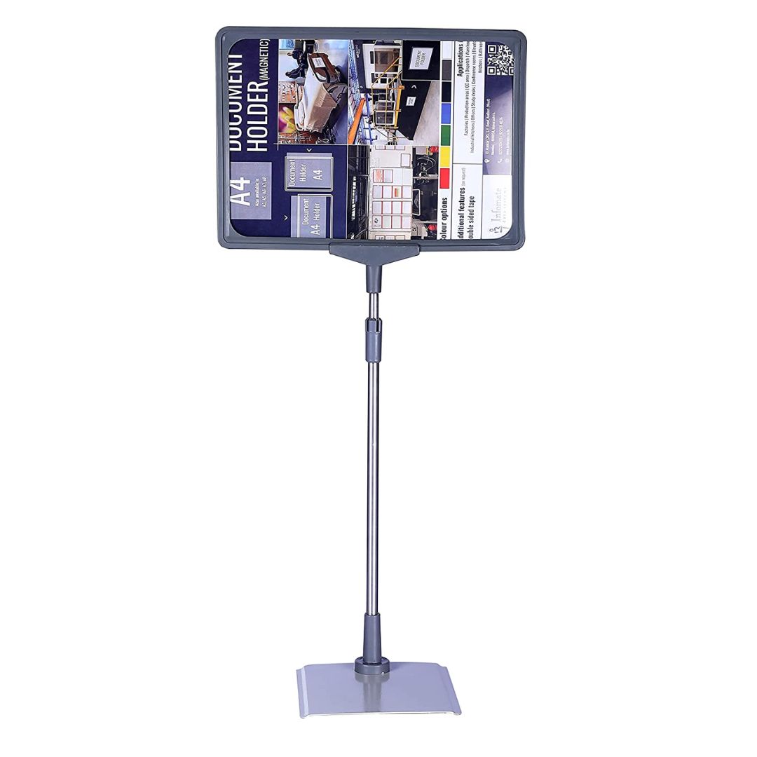 Retail Store Frame Pocket A4 Paper Display with Floor Stand