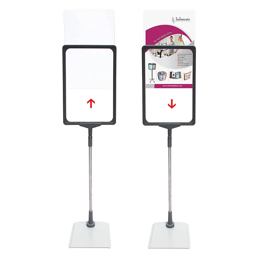 Retail Store Frame Pocket A4 Paper Display with Floor Stand