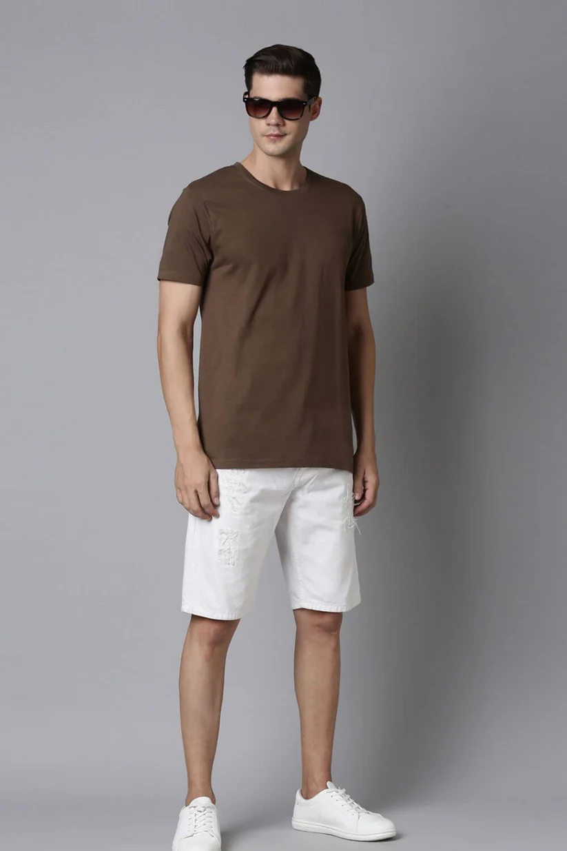 Cotton Plain Round Neck Tshirt