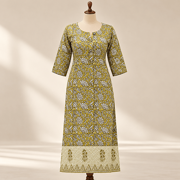 23je mustard yellow premium cotton slit top