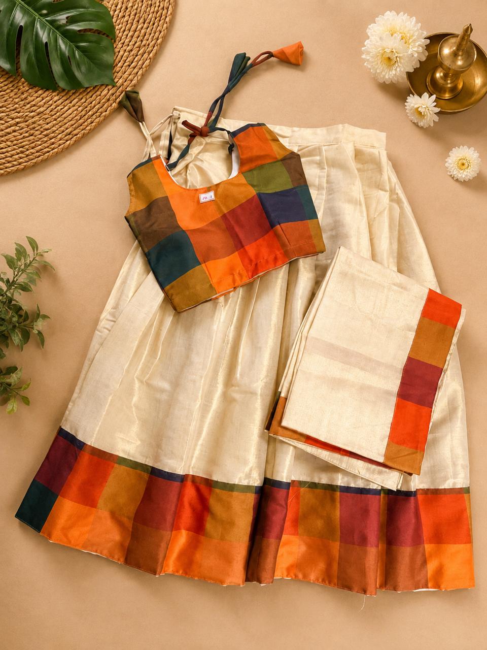 Onam trand madrasCotan dhavani  age 10 -  9  age-  3