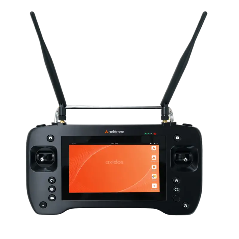 Remote controller for drone operations with 10 km transmission range
