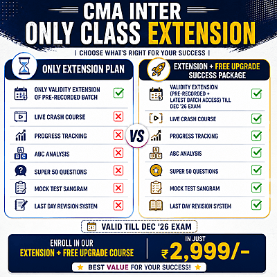 CMA Inter Only Extension For 1 Month By SJC Institute