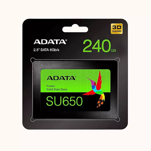 Open Box ADATA Ultimate | SU650 | 3D NAND | 240GB | R/W Speed Upto 520/450MB/s | SSD | ASU650SS-240GT