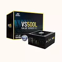 Open Box ANT Esports Non Modular High Efficiency Gaming Power Supply/PSU with 1 x PCIe and 120mm Silent Fan VS500L