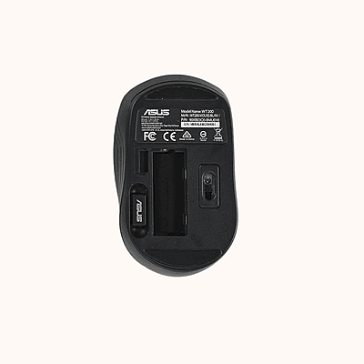 Open Box ASUS WT200 /Ambidextrous Design,Runs on 1 AA Battery- upto 15 months life, 1200 DPI Wireless Optical Mouse