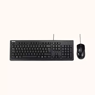 Open Box ASUS Wired Keyboard and Silent Optical Mouse Set U2000 Combo Set