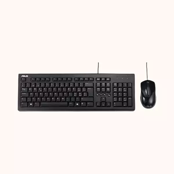 Open Box ASUS Wired Keyboard and Silent Optical Mouse Set U2000 Combo Set