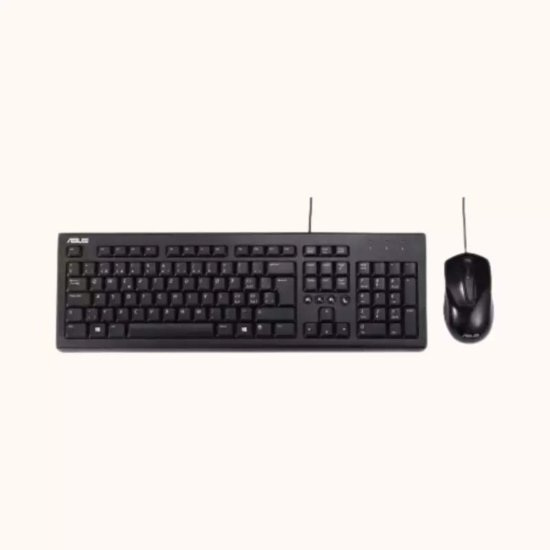 Open Box ASUS Wired Keyboard and Silent Optical Mouse Set U2000 Combo Set
