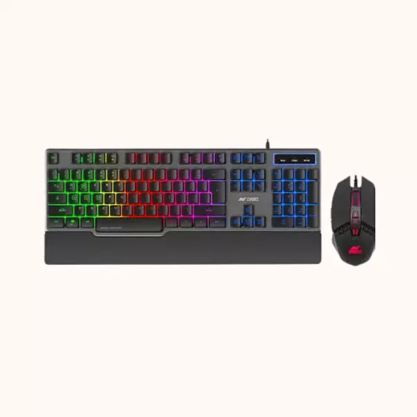 Open Box Ant Esports KM500 Pro Backlit Gaming Keyboard & Mouse Combo Set