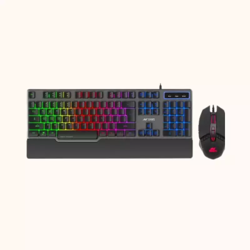 Open Box Ant Esports KM500 Pro Backlit Gaming Keyboard & Mouse Combo Set