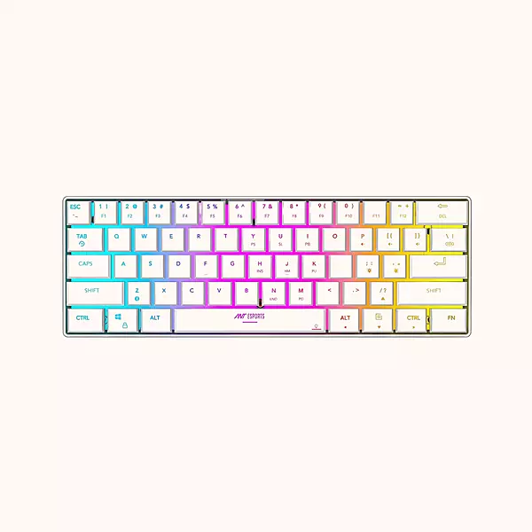Open Box Ant Esports MK 1500 Mini / 60% Pro RGB, Type-C Charging, 1000 mAh battery, Membrane Wireless Gaming Keyboard