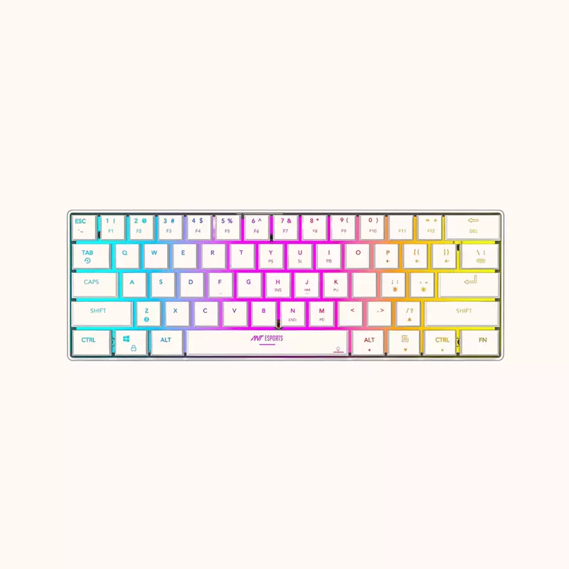 Open Box Ant Esports MK 1500 Mini / 60% Pro RGB, Type-C Charging, 1000 mAh battery, Membrane Wireless Gaming Keyboard