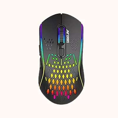 Open Box Ant Esports Rechargeable with Honeycomb Shell,11 Led Light Modes, 4 Adjustable DPI, Wireless Optical Gaming Mouse, GM700,