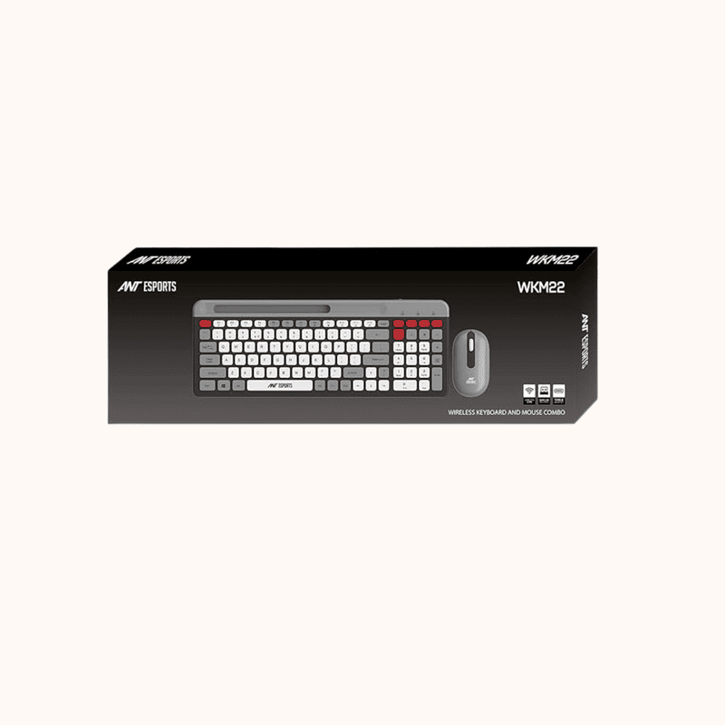 Open Box Ant Esports WKM22 Wireless Keyboard& Mouse Combo Set
