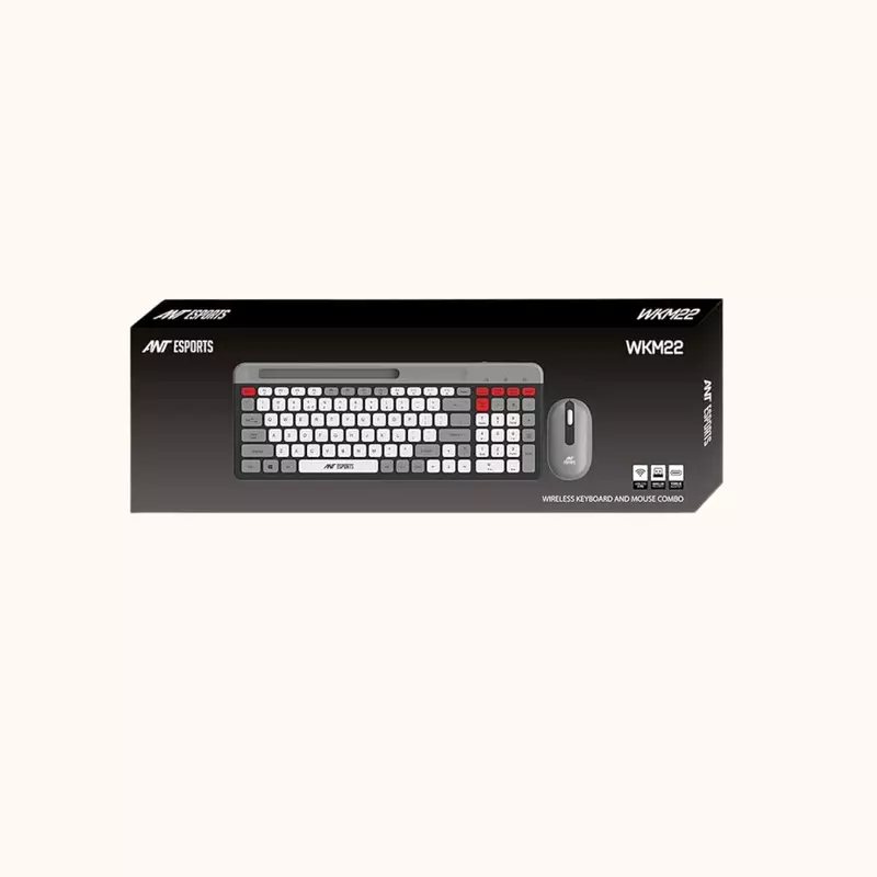 Open Box Ant Esports WKM22 Wireless Keyboard& Mouse Combo Set