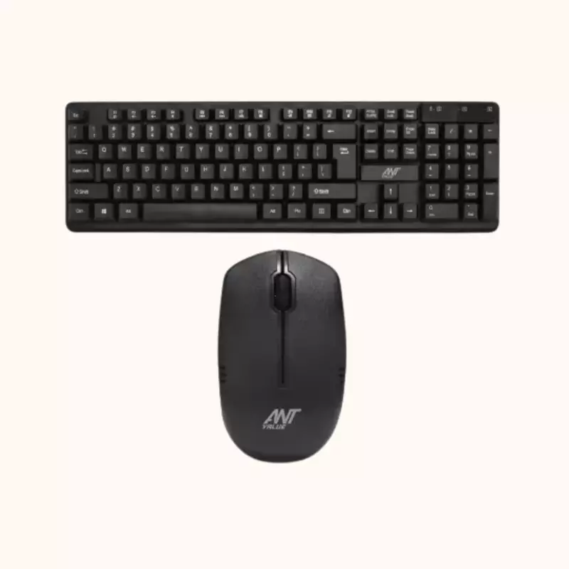 Open Box Ant Value FKBRI03 keyboard?& Mouse Combo Wireless Desktop Keyboard