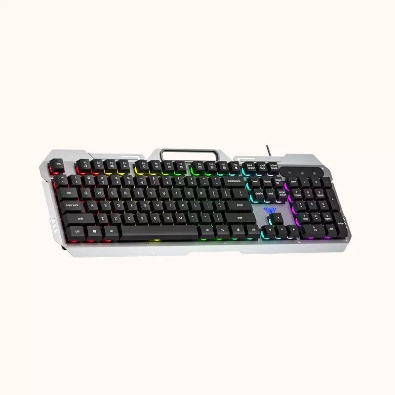 Open Box Aula F2023 / Anti-ghosting, Aluminium body with Mobile holder, Membrane Wired USB Gaming Keyboard  (Black)