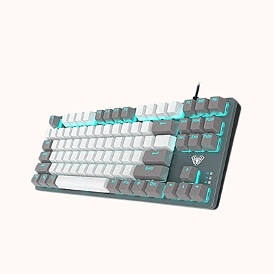 Open Box Aula F3287 Mechanical / Rainbow Backlight, Anti-ghosting, Blue switch, TKL Wired USB Gaming Keyboard