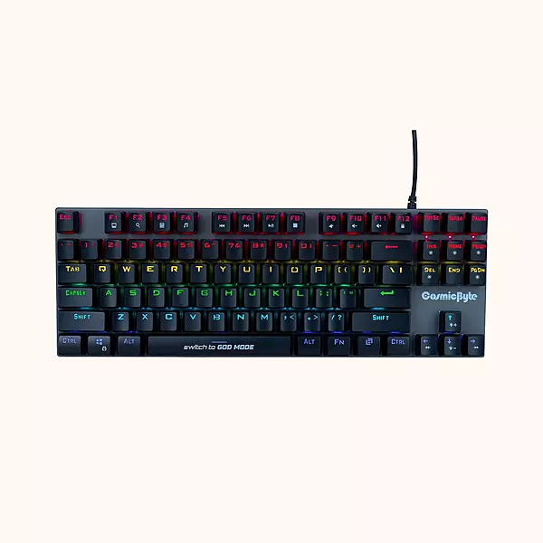 Open Box Cosmic Byte CB-GK-25 Pandora TKL Mechanical Keyboard Blue Switches Wired USB Gaming