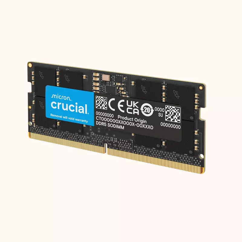 Open Box Crucial 4800MHz CL40 CT16G48C40S5 DDR5 16 GB Laptop DRAM (CT16G48C40S5)