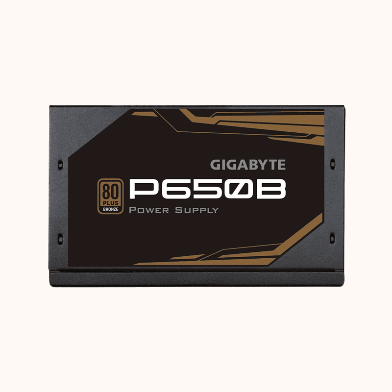Open Box GIGABYTE 80 Plus Bronze 650W, Quiet hYB Fan P650B