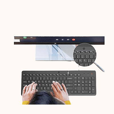 Open Box HP 150 Wired USB Desktop Keyboard  (Black)