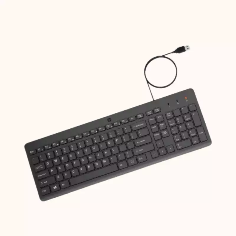 Open Box HP 150 Wired Mouse and Keyboard Wired USB Multi-device Keyboard- Combo