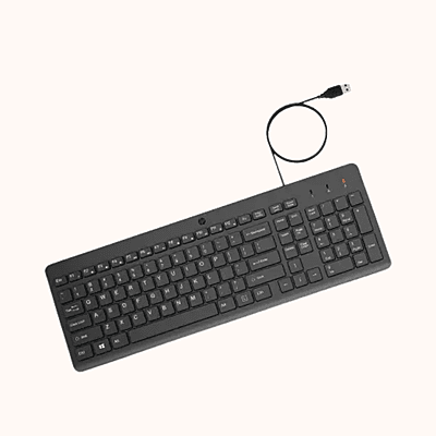 Open Box HP Wired Keyboard Wired USB Multi-device Keyboard-150