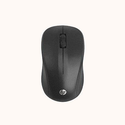 Open Box HP S500 / Full Size, Ambidesxtrous Design, Anti slip rubber scroll wheel, 1200 DPI Wireless Optical Mouse