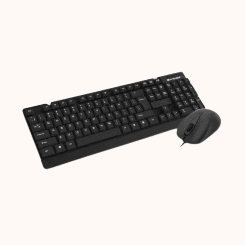 Open Box LAPCARE LKKBWC7988 Combo Wired USB Desktop Keyboard and Mouse
