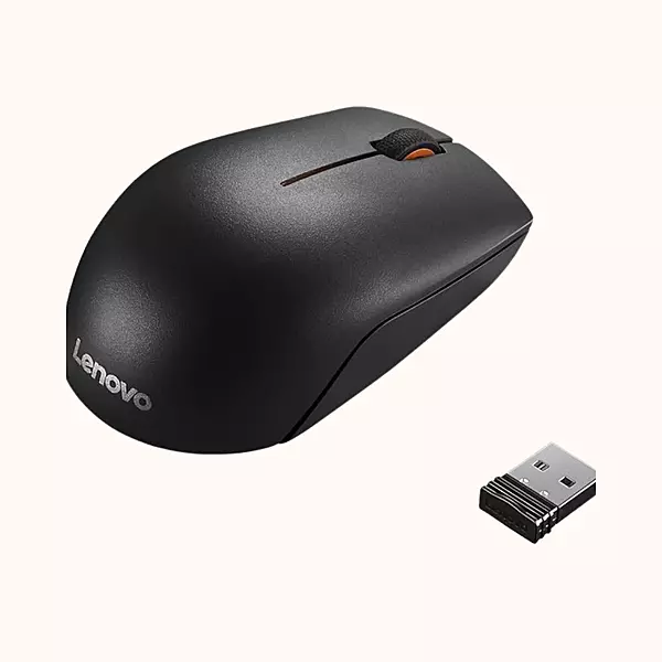 Open Box Lenovo 300 /1yr battery life, Ambidextrous,Ergonomic,1000 DPI Wireless Optical Mouse  (2.4GHz Wireless, Black)