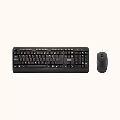 Open Box Lenovo KB MICE_BO 160 Wired Combo Wired USB Multi-device Keyboard