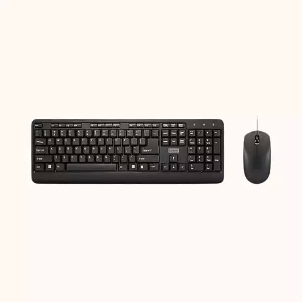 Open Box Lenovo KB MICE_BO 160 Wired Combo Wired USB Multi-device Keyboard