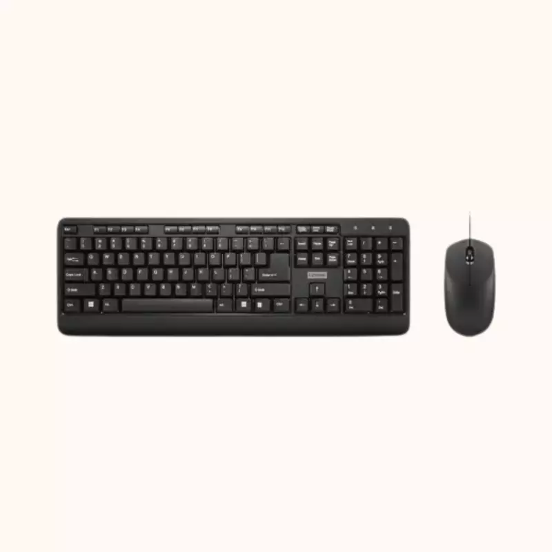 Open Box Lenovo KB MICE_BO 160 Wired Combo Wired USB Multi-device Keyboard