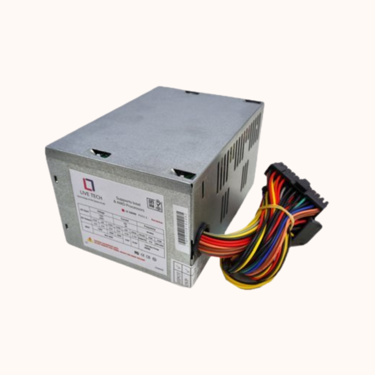 Open Box Live Tech 450 Watt Economic Series Power Supply Model PS450W (SMPS ) PSU 02 (PS)