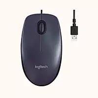 Open Box Logitech B100 Wired Optical Mouse  (USB, Black)
