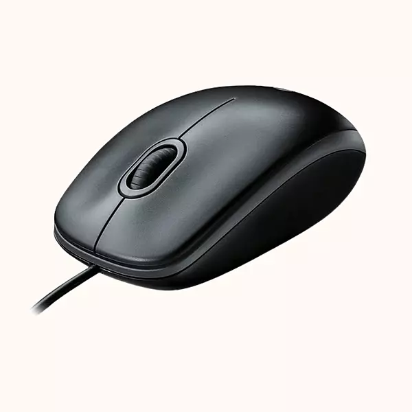 Open Box Logitech B100 Wired Optical Mouse  (USB, Black)