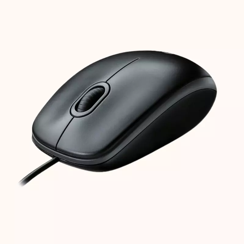 Open Box Logitech B100 Wired Optical Mouse  (USB, Black)