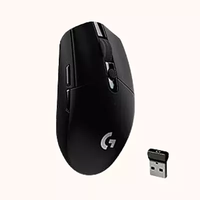 Open Box Logitech G304 LightSpeed /6 Programmable Buttons /Onboard Memory/Adj DPI Upto 12000 Wireless Optical Gaming Mouse