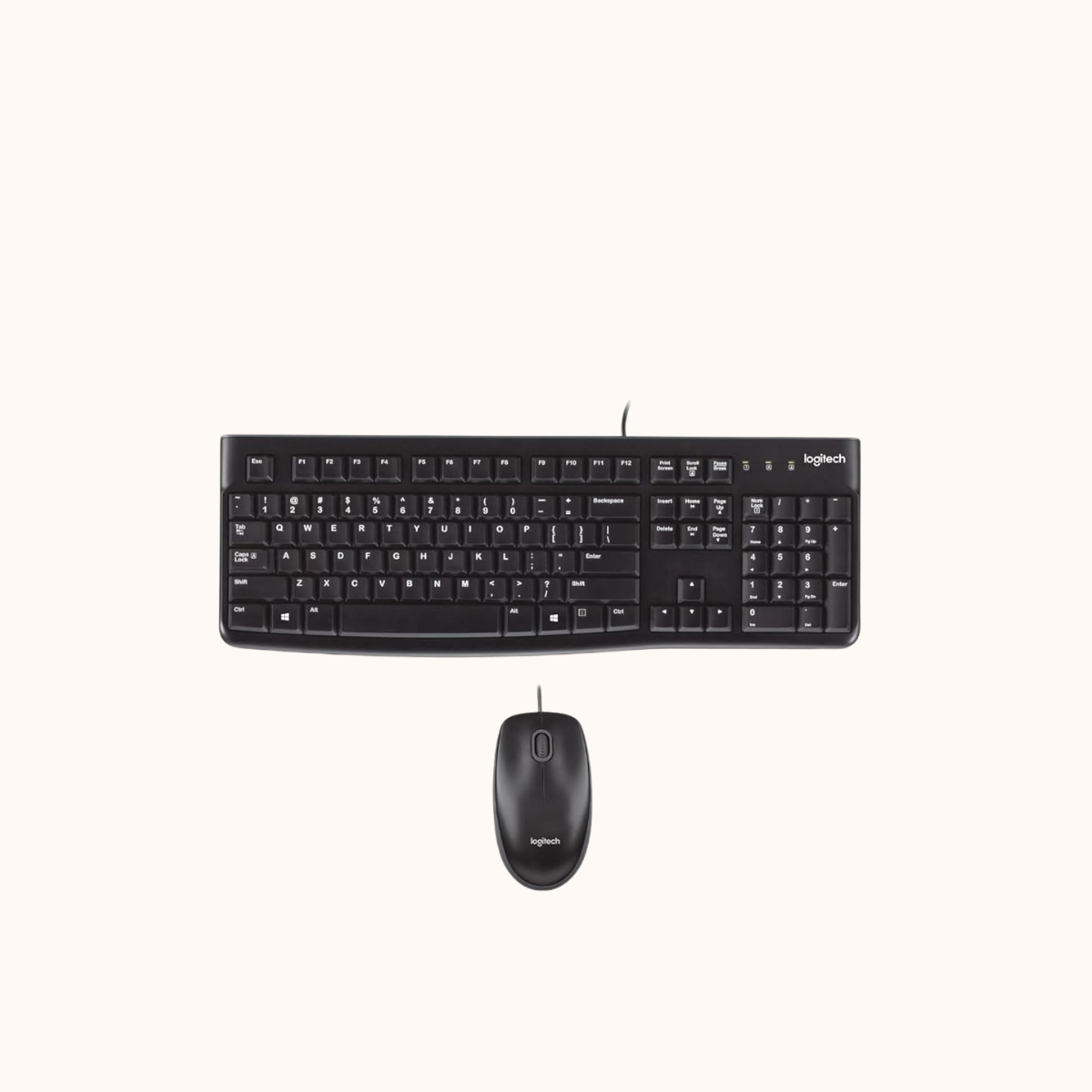 Open Box Logitech MK120 USB 2.0 Keyboard and Mouse Combo  (Black)