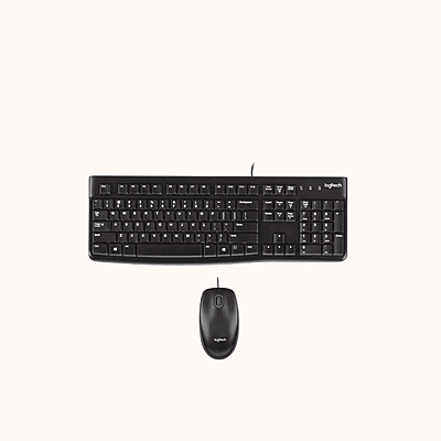 Open Box Logitech MK120 USB 2.0 Keyboard and Mouse Combo  (Black)
