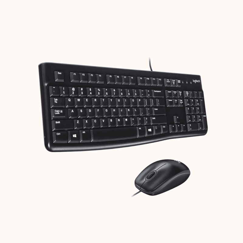 Open Box Logitech MK120 USB 2.0 Keyboard and Mouse Combo  (Black)