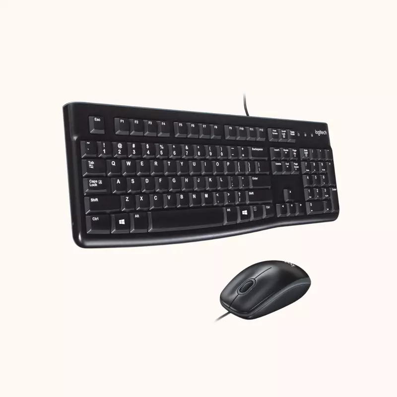 Open Box Logitech MK120 USB 2.0 Keyboard and Mouse Combo  (Black)