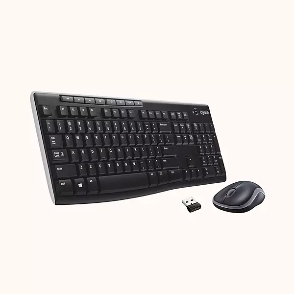 Open Box Logitech MK270r Wireless Combo Keyboard  (Black)